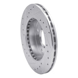 R1 Concepts 1989-1996 Nissan 240SX Front Right Drilled & Slotted Silver Brake Rotor by R1 Concepts 631-67027R