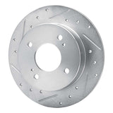 R1 Concepts 1989-1998 Nissan 240SX Rear Left Drilled & Slotted Silver Brake Rotor by R1 Concepts 631-67029L