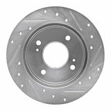 R1 Concepts 1989-1998 Nissan 240SX Rear Left Drilled & Slotted Silver Brake Rotor by R1 Concepts 631-67029L