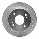 R1 Concepts 1989-1998 Nissan 240SX Rear Left Drilled & Slotted Silver Brake Rotor by R1 Concepts 631-67029L