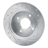 R1 Concepts 1989-1998 Nissan 240SX Rear Left Drilled & Slotted Silver Brake Rotor by R1 Concepts 631-67029L