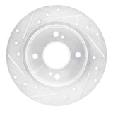R1 Concepts 1989-1998 Nissan 240SX Rear Right Drilled & Slotted Silver Brake Rotor by R1 Concepts 631-67029R