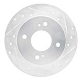 R1 Concepts 1989-1998 Nissan 240SX Rear Right Drilled & Slotted Silver Brake Rotor by R1 Concepts 631-67029R