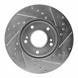 R1 Concepts 1982-1990 Nissan 300ZX Front Left Drilled & Slotted Silver Brake Rotor by R1 Concepts 631-67033L
