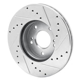 R1 Concepts 1982-1990 Nissan 300ZX Front Left Drilled & Slotted Silver Brake Rotor by R1 Concepts 631-67033L