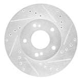 R1 Concepts 1982-1990 Nissan 300ZX Front Right Drilled & Slotted Silver Brake Rotor by R1 Concepts 631-67033R
