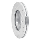 R1 Concepts 1982-1990 Nissan 300ZX Front Right Drilled & Slotted Silver Brake Rotor by R1 Concepts 631-67033R