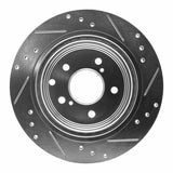 R1 Concepts 1989-1996 Nissan 300ZX Turbo Rear Left Drilled & Slotted Silver Brake Rotor by R1 Concepts 631-67034L