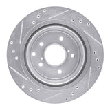 R1 Concepts 1989-1996 Nissan 300ZX Turbo Rear Right Drilled & Slotted Silver Brake Rotor by R1 Concepts 631-67034R