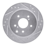 R1 Concepts 1989-1996 Nissan 300ZX Turbo Rear Right Drilled & Slotted Silver Brake Rotor by R1 Concepts 631-67034R