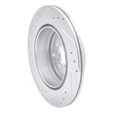 R1 Concepts 1989-1996 Nissan 300ZX Turbo Rear Right Drilled & Slotted Silver Brake Rotor by R1 Concepts 631-67034R