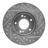 R1 Concepts 1989-1996 Nissan 300ZX Turbo Front Left Drilled & Slotted Silver Brake Rotor by R1 Concepts 631-67035L