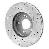 R1 Concepts 1989-1996 Nissan 300ZX Turbo Front Left Drilled & Slotted Silver Brake Rotor by R1 Concepts 631-67035L