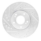 R1 Concepts 1989-1996 Nissan 300ZX Front Right Drilled & Slotted Silver Brake Rotor by R1 Concepts 631-67035R