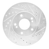 R1 Concepts 1989-1996 Nissan 300ZX Front Right Drilled & Slotted Silver Brake Rotor by R1 Concepts 631-67035R
