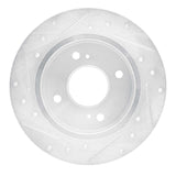 R1 Concepts 1990-2006 Infiniti G20 Rear Right Drilled & Slotted Silver Brake Rotor by R1 Concepts 631-67036R