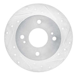 R1 Concepts 1990-2006 Infiniti G20 Rear Right Drilled & Slotted Silver Brake Rotor by R1 Concepts 631-67036R