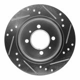 R1 Concepts 1991-1994 Nissan Sentra Rear Left Drilled & Slotted Silver Brake Rotor by R1 Concepts 631-67038L