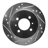 R1 Concepts 1991-1994 Nissan Sentra Rear Left Drilled & Slotted Silver Brake Rotor by R1 Concepts 631-67038L