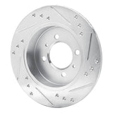 R1 Concepts 1991-1994 Nissan Sentra Rear Left Drilled & Slotted Silver Brake Rotor by R1 Concepts 631-67038L
