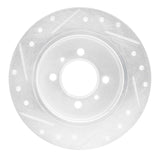 R1 Concepts 1991-1994 Nissan NX Rear Right Drilled & Slotted Silver Brake Rotor by R1 Concepts 631-67038R