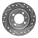 R1 Concepts 1991-2006 Nissan Sentra Rear Left Drilled & Slotted Silver Brake Rotor by R1 Concepts 631-67039L