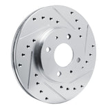 R1 Concepts 1991-1994 Nissan Sentra Front Right Drilled & Slotted Silver Brake Rotor by R1 Concepts 631-67041R