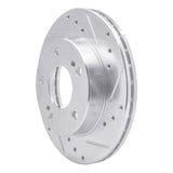 R1 Concepts 1994-1996 Nissan 240SX Front Right Drilled & Slotted Silver Brake Rotor by R1 Concepts 631-67042R