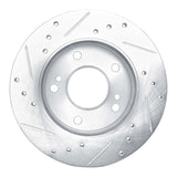 R1 Concepts 1994-1996 Nissan 240SX Front Right Drilled & Slotted Silver Brake Rotor by R1 Concepts 631-67042R