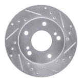 R1 Concepts 1994-1996 Nissan 240SX Front Right Drilled & Slotted Silver Brake Rotor by R1 Concepts 631-67042R