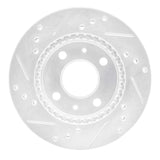 R1 Concepts 1995-2000 Nissan Sentra Front Right Drilled & Slotted Silver Brake Rotor by R1 Concepts 631-67044R