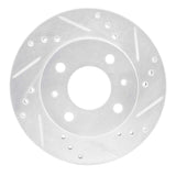 R1 Concepts 1995-2000 Nissan Sentra Front Right Drilled & Slotted Silver Brake Rotor by R1 Concepts 631-67044R