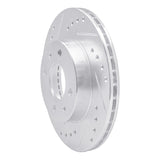 R1 Concepts 1995-2000 Nissan Lucino (Mexico) Front Left Drilled & Slotted Silver Brake Rotor by R1 Concepts 631-67045L