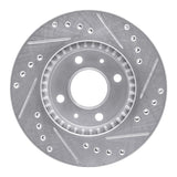 R1 Concepts 1995-2000 Nissan Lucino (Mexico) Front Left Drilled & Slotted Silver Brake Rotor by R1 Concepts 631-67045L
