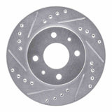 R1 Concepts 1995-2000 Nissan Lucino (Mexico) Front Left Drilled & Slotted Silver Brake Rotor by R1 Concepts 631-67045L