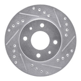 R1 Concepts 1995-2000 Nissan 200SX Front Right Drilled & Slotted Silver Brake Rotor by R1 Concepts 631-67045R