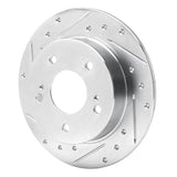 R1 Concepts 1994-1998 Nissan 240SX Rear Left Drilled & Slotted Silver Brake Rotor by R1 Concepts 631-67046L