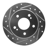 R1 Concepts 1994-1998 Nissan 240SX Rear Left Drilled & Slotted Silver Brake Rotor by R1 Concepts 631-67046L