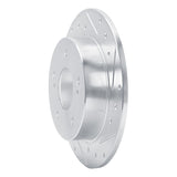 R1 Concepts 1994-1998 Nissan 240SX Rear Right Drilled & Slotted Silver Brake Rotor by R1 Concepts 631-67046R