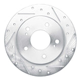 R1 Concepts 1994-1998 Nissan 240SX Rear Right Drilled & Slotted Silver Brake Rotor by R1 Concepts 631-67046R