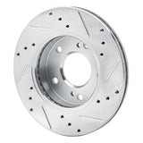 R1 Concepts 1996-1998 Nissan 240SX Front Left Drilled & Slotted Silver Brake Rotor by R1 Concepts 631-67047L