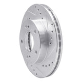 R1 Concepts 1996-1998 Nissan 240SX Front Right Drilled & Slotted Silver Brake Rotor by R1 Concepts 631-67047R