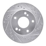 R1 Concepts 1996-1998 Nissan 240SX Front Right Drilled & Slotted Silver Brake Rotor by R1 Concepts 631-67047R