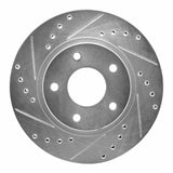 R1 Concepts 1999-2001 Infiniti I30 Front Left Drilled & Slotted Silver Brake Rotor by R1 Concepts 631-67048L