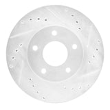R1 Concepts 1999-2001 Infiniti I30 Front Right Drilled & Slotted Silver Brake Rotor by R1 Concepts 631-67048R