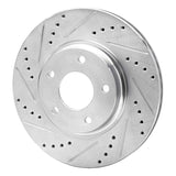 Dynamic Friction 2002-2006 Infiniti I35 Front Left Drilled & Slotted Silver Brake Rotor by Dynamic Friction Company 631-67049L