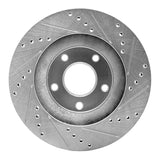 Dynamic Friction 2002-2006 Infiniti I35 Front Left Drilled & Slotted Silver Brake Rotor by Dynamic Friction Company 631-67049L