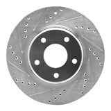Dynamic Friction 2002-2006 Infiniti I35 Front Left Drilled & Slotted Silver Brake Rotor by Dynamic Friction Company 631-67049L