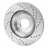 Dynamic Friction 2002-2006 Infiniti I35 Front Left Drilled & Slotted Silver Brake Rotor by Dynamic Friction Company 631-67049L