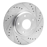 Dynamic Friction 2002-2006 Infiniti I35 Front Right Drilled & Slotted Silver Brake Rotor by Dynamic Friction Company 631-67049R